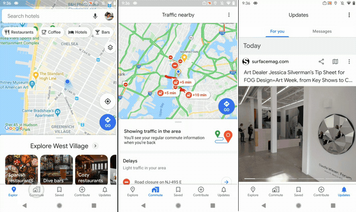 The forthcoming Google Maps app,, shown here on Android. (Source: Google)