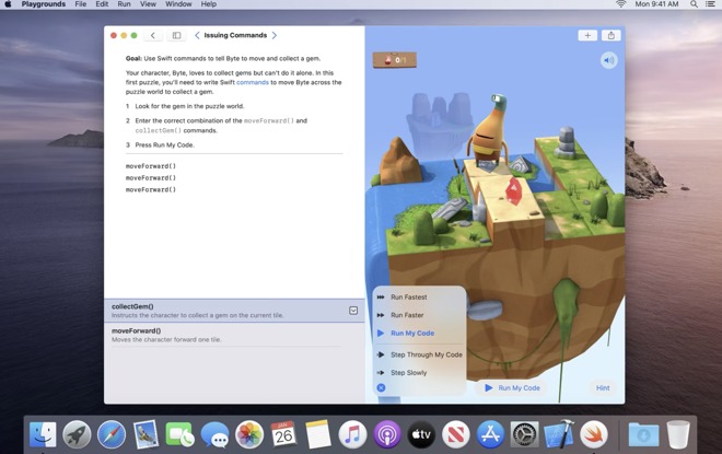 Swift Playgrounds lets users control characters using coding basics to solve puzzles