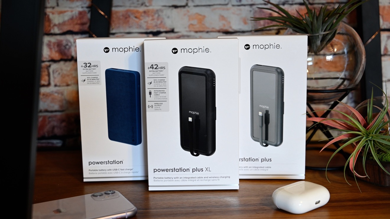The new 2020 powerstation, powerstation Plus, and powerstation Plus XL Mophie portable battery packs