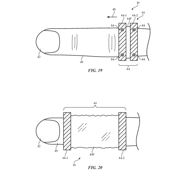 An example of how the smart ring could expand across two knuckles.