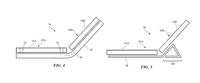 Detail from the patent applications drawings. Notice the Smart Cover-like image in the right hand drawing.