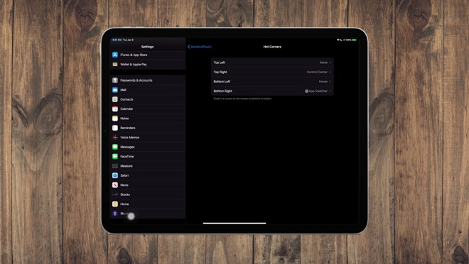 Customizing the Hot Corners functionality on iPadOS 13.4