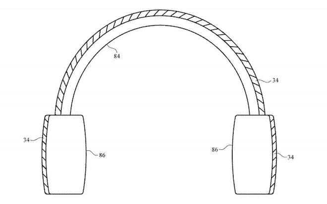Apple proposes the use of the solar panels on the headband and earcups of headphones.