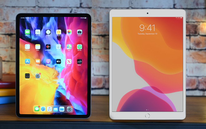 2020 iPad Pro (left) and iPad Air (right)