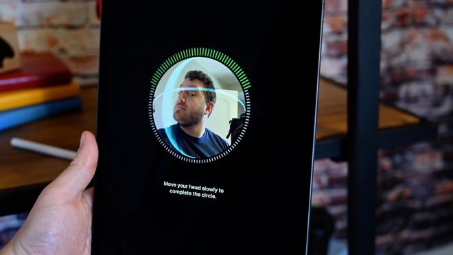 The iPad Pro's front-facing camera is part of the TrueDepth camera system which is also used for Face ID