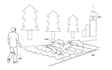 Another example suggests a pod of dolphins could be used for AR navigation.
