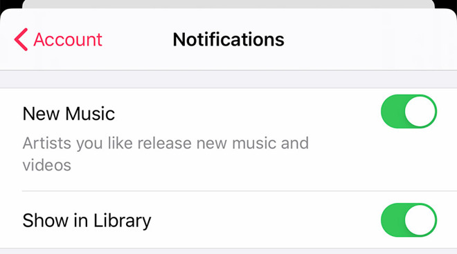 photo of New Apple Music in-app banner notifications alert users to new releases image