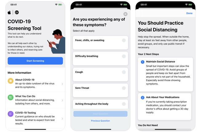photo of Apple releases COVID-19 app, website based on CDC guidance image