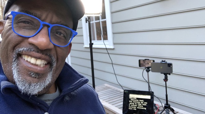 Al Roker's iPhone setup for outside broadcasts (via <a href=