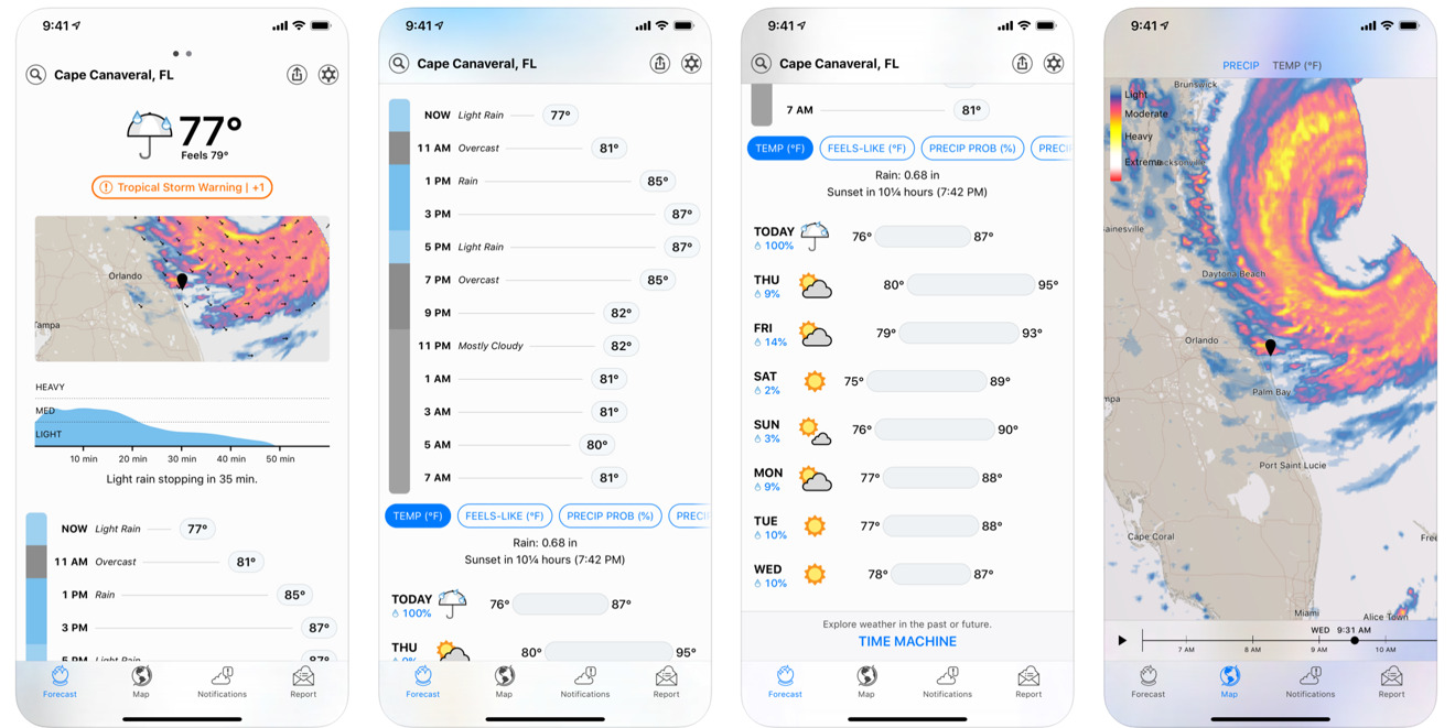 The very best options to Apple’s Darkish Sky climate app