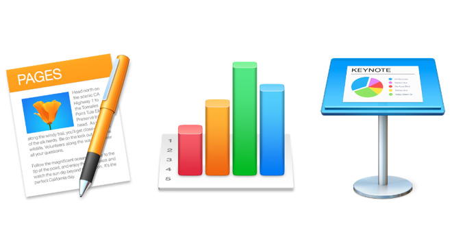 Pages, Numbers, and Keynote make up the iWork Suite of apps