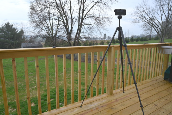 The Peak Design Travel Tripod fully deployed