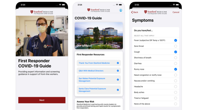 App Store screenshots from Stanford Medicine's iPhone app