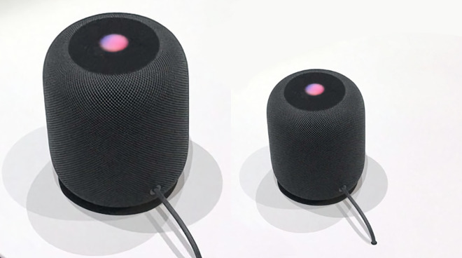 Reportedly, a new HomePod willl be half the size of the current one