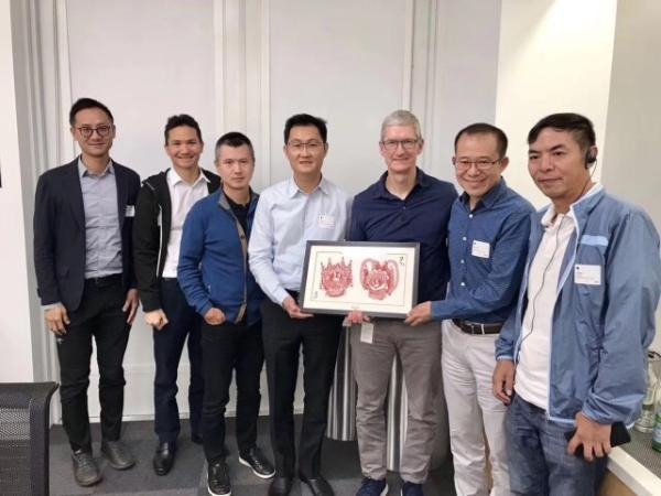 In 2017, the heads of Tencent gave Tim Cook a framed piece of Chinese folk art