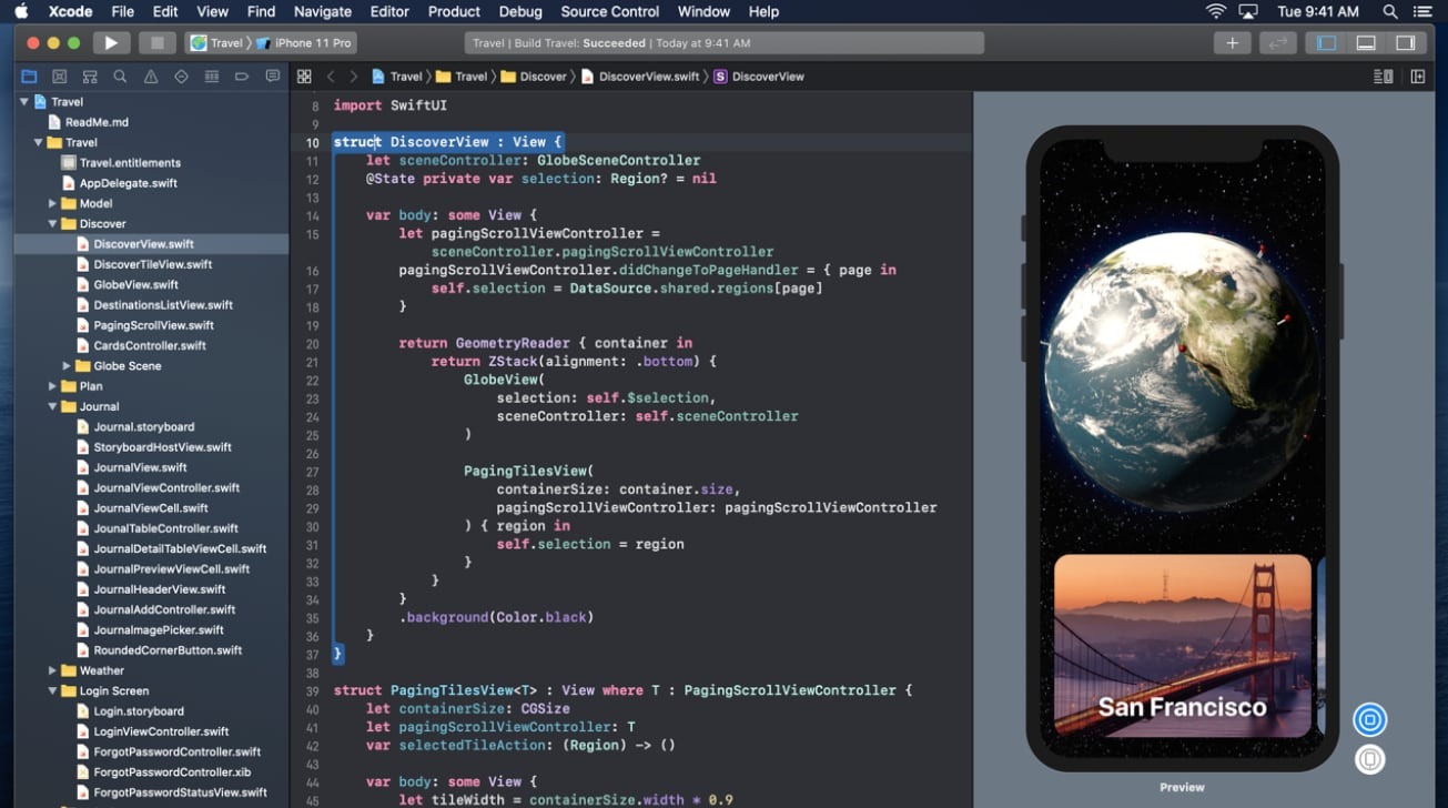 running xcode on iphone