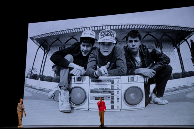 Adam Horovitz and Mike Diamond in Beastie Boys Story, premiering globally on Apple TV+ on April 24.