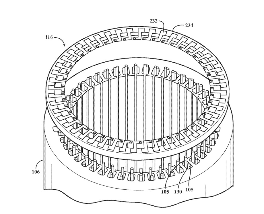 Detail from the patent showing a three-phase AC induction motor