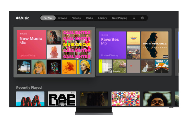 Apple Music on a Samsung smart television