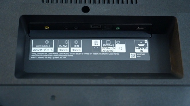Sony X800H rear ports