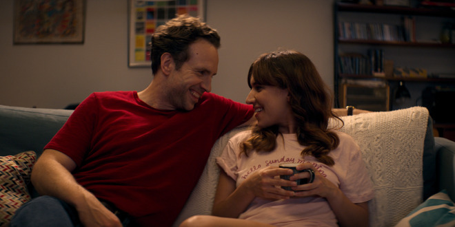 Rafe Spall and Esther Smith in Trying, premiering May 1 on Apple TV+.