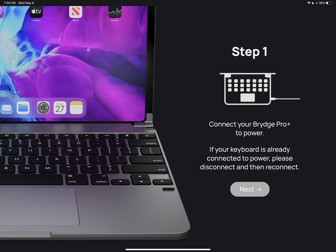 実践: Brydge Pro+ ファームウェアのアップデートにより iPadOS ユーザー エクスペリエンスが向上