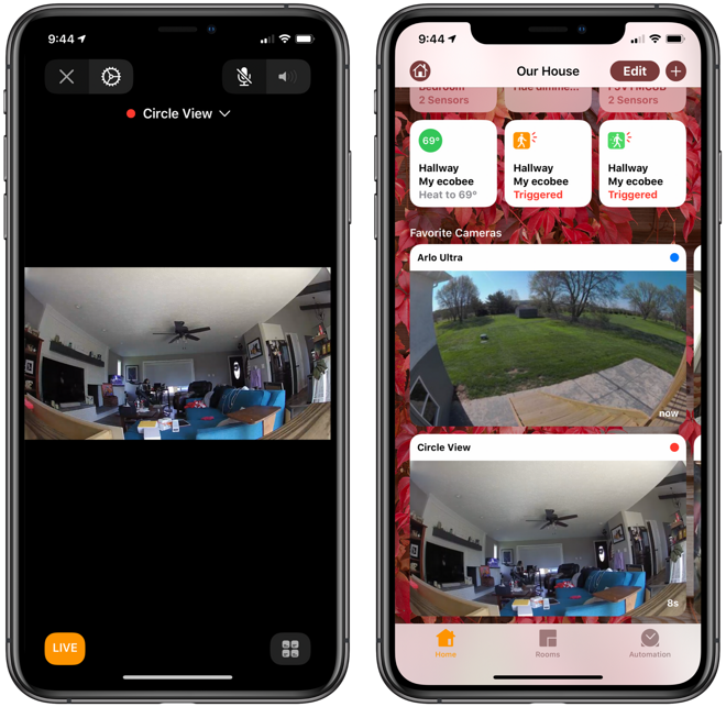 Circle View in the Home app