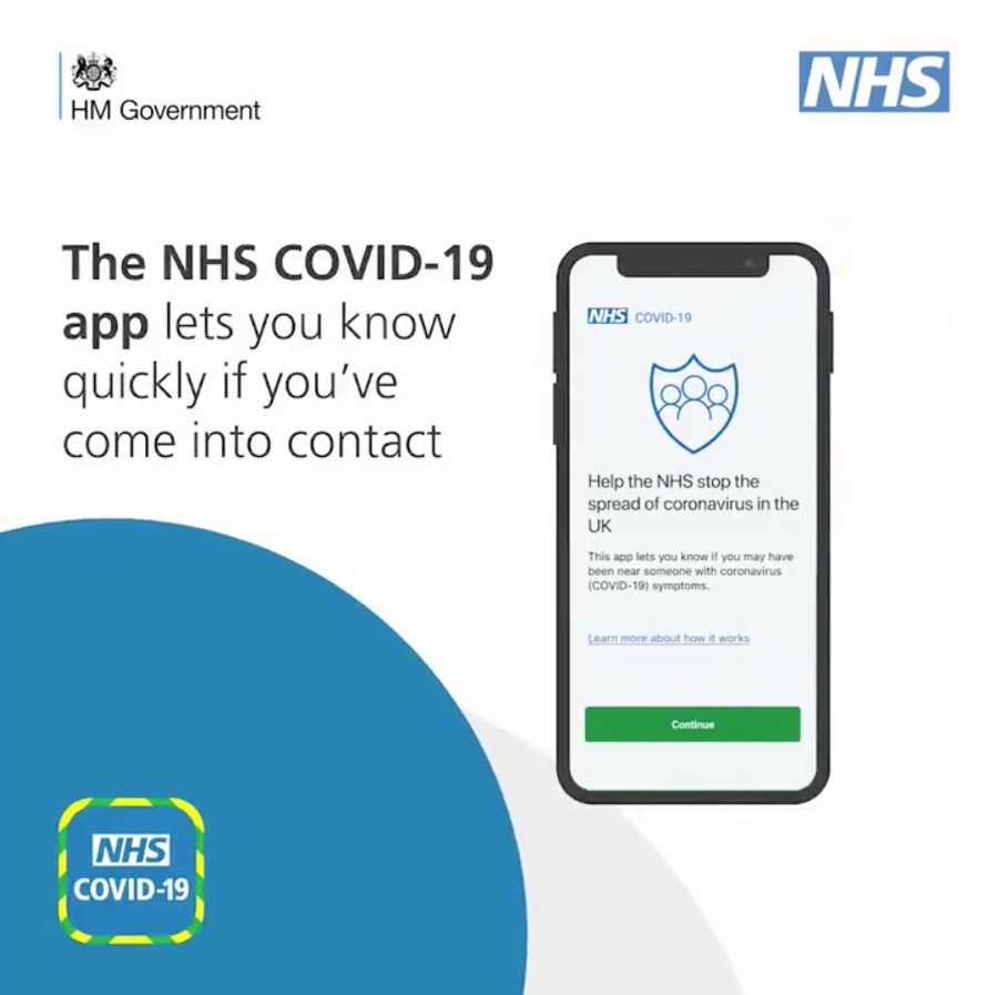 From the NHS's video on how to use the app