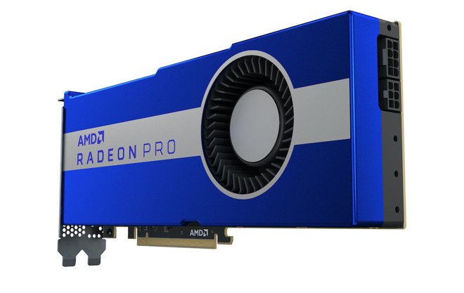 The Radeon Pro VII brings AMD's 7nm architecture to a wider audience. Credit: AMD