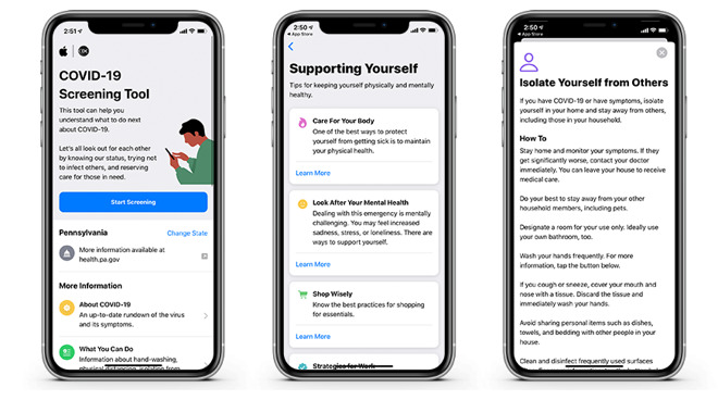 Apple updates COVID-19 app with updated quarantining guidelines