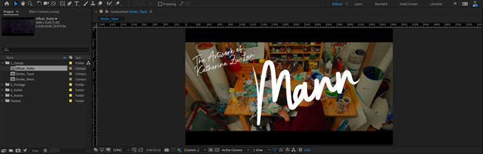 Adobe After Effects now allows users to taper strokes for handwritten effects