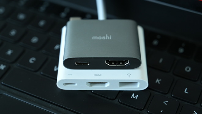 Moshi USB-C to HDMI Adapter with Charging versus Apple's Digital AV adapter