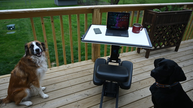 Working outside on iPad Pro with the Edge Desk