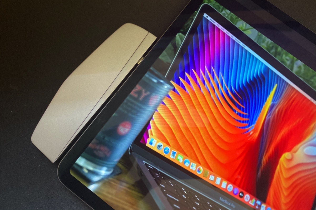 HybridDrive connected to an iPad Pro &mdash;  mind the gap
