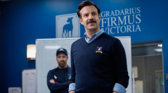 Jason Sudeikis as 'Ted Lasso' for Apple TV+