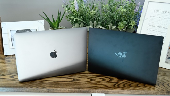 MacBook Pro 13-inch and Razer Blade Stealth 13 (right)