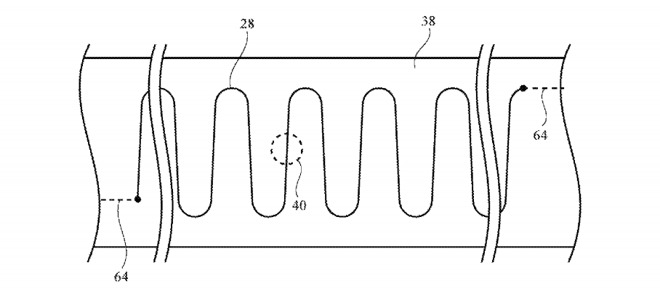 Piezoelectric ink traces could be serpentine in pattern.