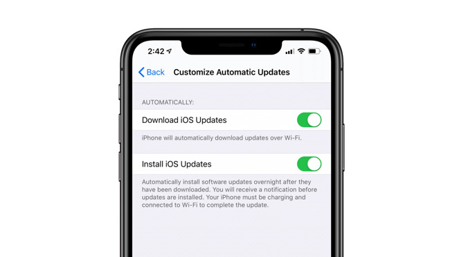 New toggle to automatically download software updates