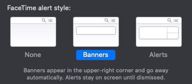 App alert style options
