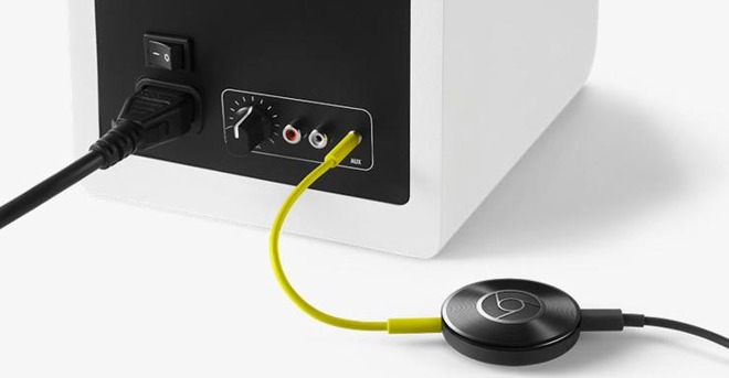 Google's Chromecast audio product, which Sonos alleges infringes on its intellectual property. Credit: Google