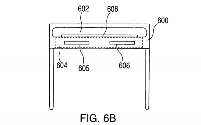 An illustration of where lens elements could be placed in front of the screen.