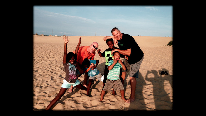 Rob Scheer, Reece Scheer and their children in