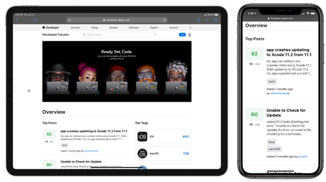 The new Apple developer forums