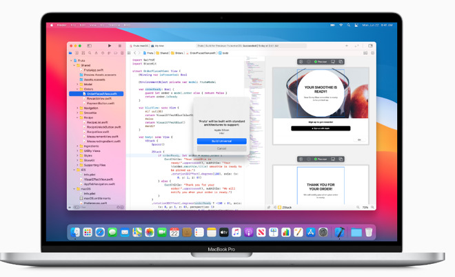 Apple's Xcode compiling apps for Apple Silicon