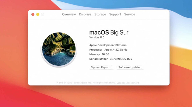 Craig Federighi showed us how About This Mac says macOS Big Sur is version 11.0