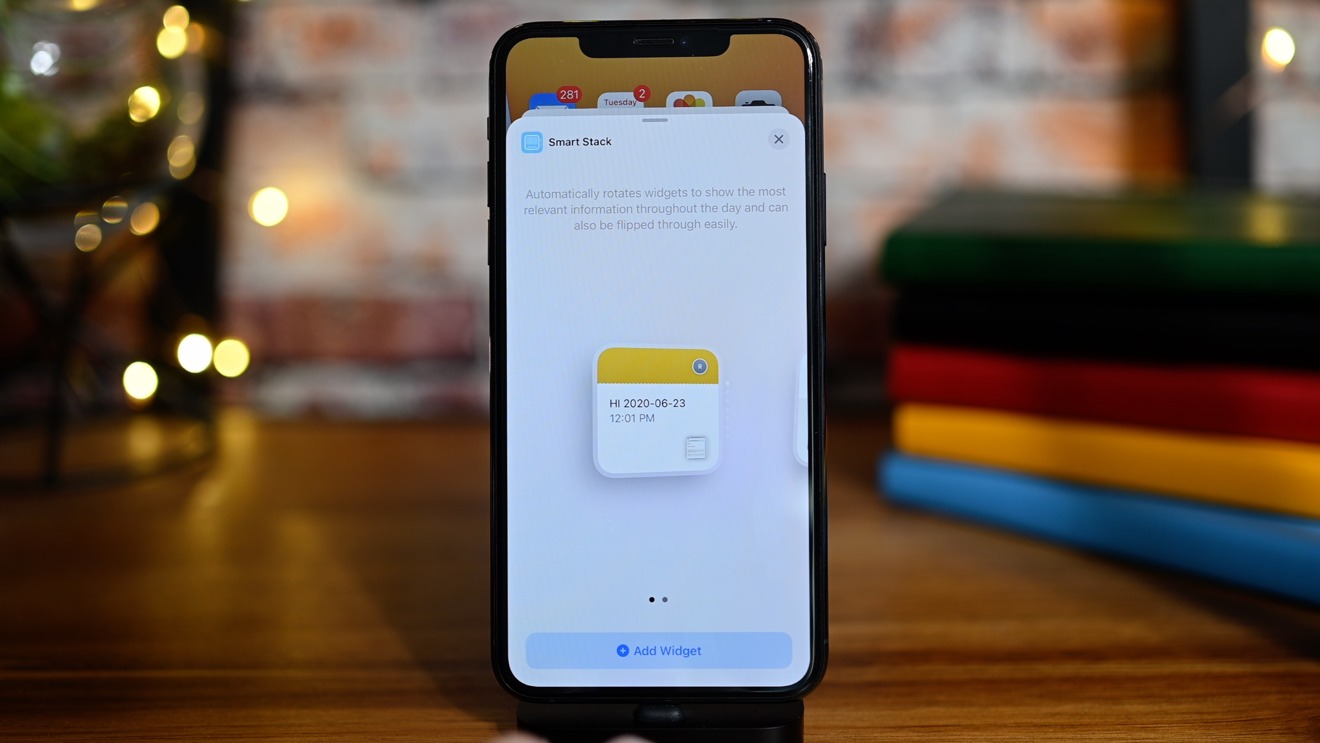 The small Smart Stack widget in iOS 14
