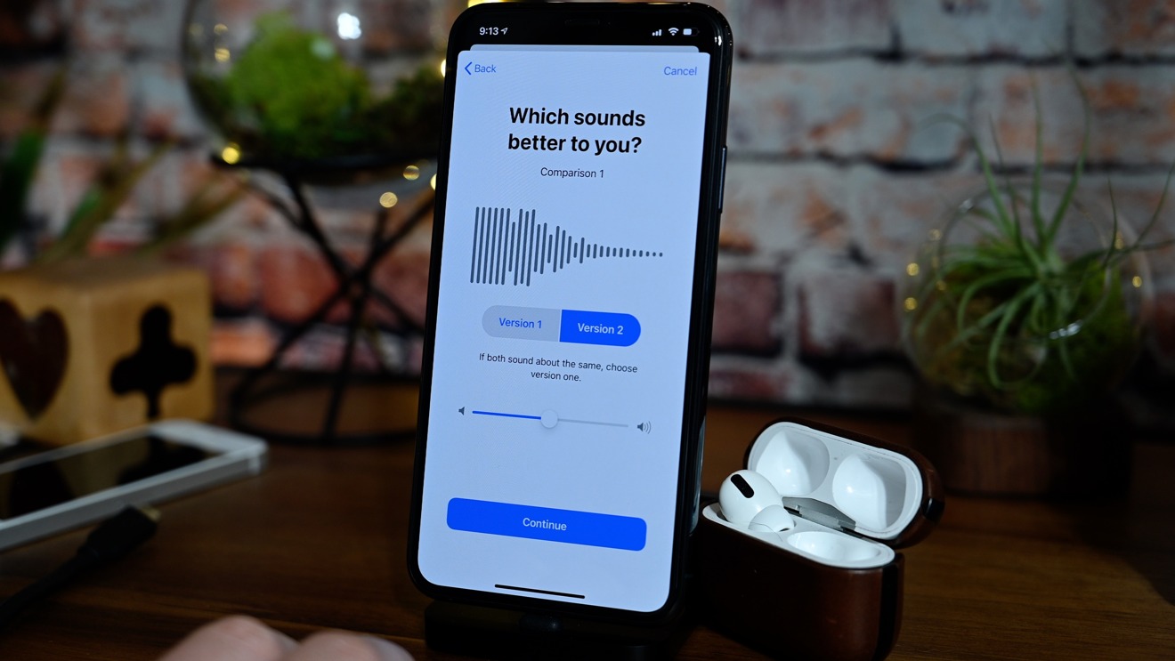 Apple's headphones hearing test