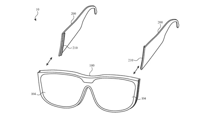 Detail from the patent regarding swapping frames and arms for different functionality