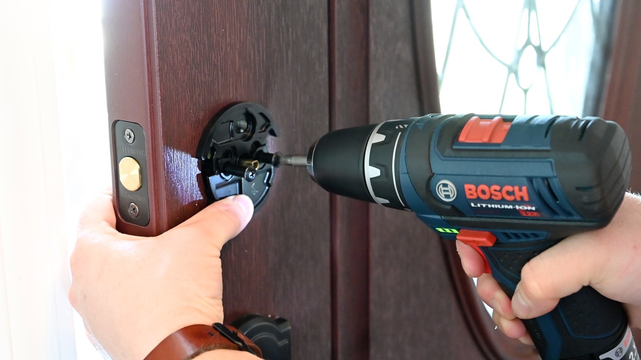 Use a screwdriver or drill to install August