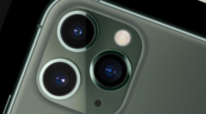Close up of the final iPhone 11 Pro camera array
